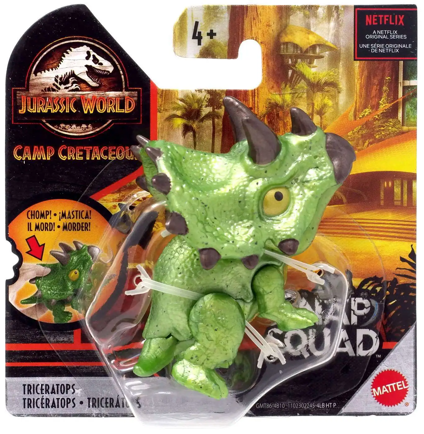 Jurassic World Snap Squad Dinos Lot Of 4 Carnotaurus Toro Mosasaurus Triceratops 