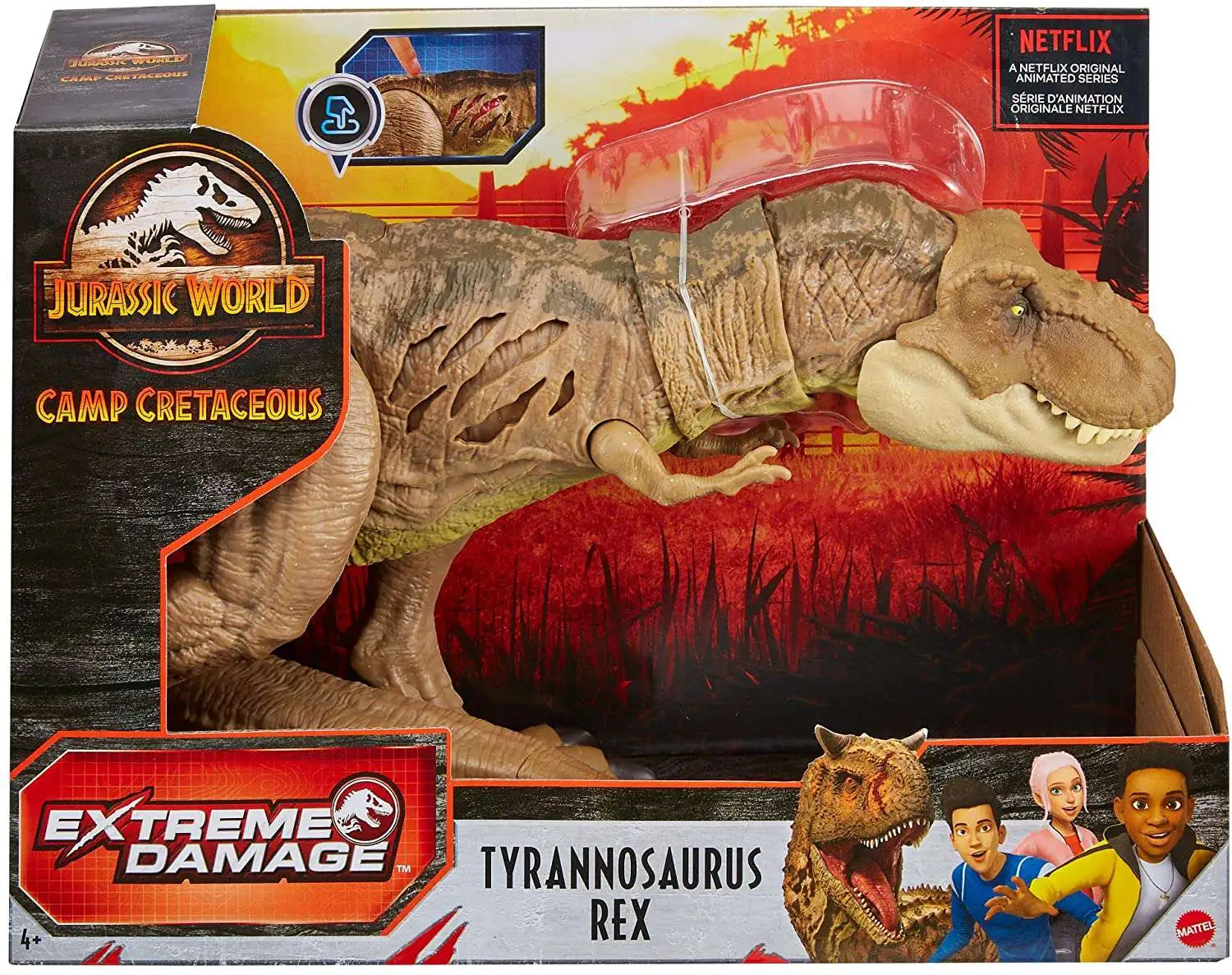 Jurassic World Camp Cretaceous Extreme Damage Tyrannosaurus Rex Exclusive  Action Figure [Netflix Version]