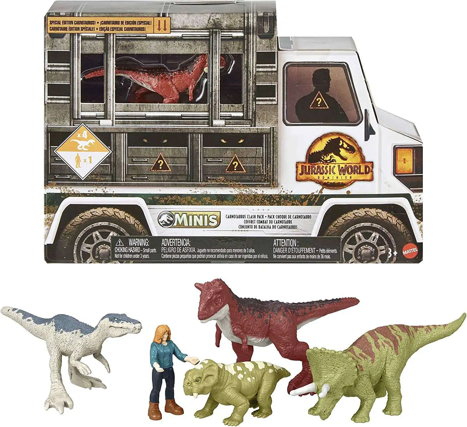 Jurassic World Dominion MINIS Carnotaurus Clash Mini Figure 5-Pack