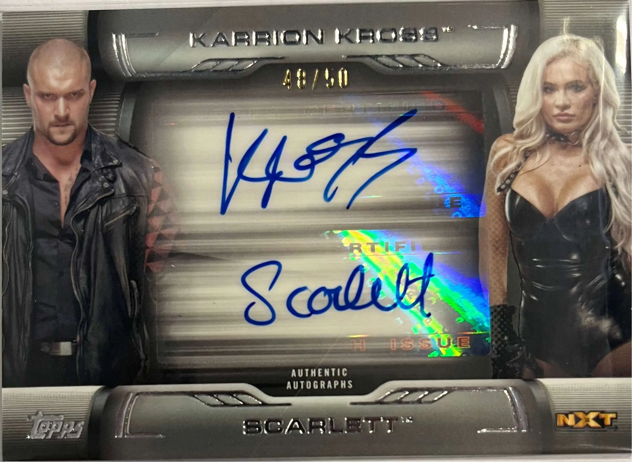 2021 Topps WWE Undisputed Karrion Kross + Scarlett 48/50 Autographed Single Card DA-KS [Autograph]