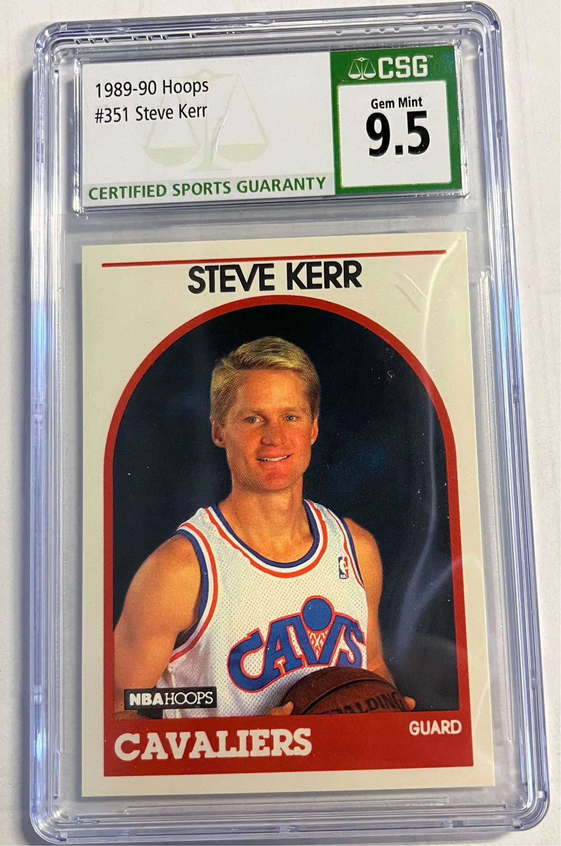 Steve Kerr 1989-1990 NBA Hoops #351 Rookie Phoenix Cavs RC Rookie