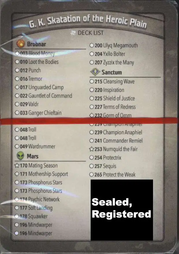 KeyForge Call of the Archons G. K. Skatation of the Heroic Plain Archon Deck [Registered] [Numquid the Fair!] [Mint Unopened]