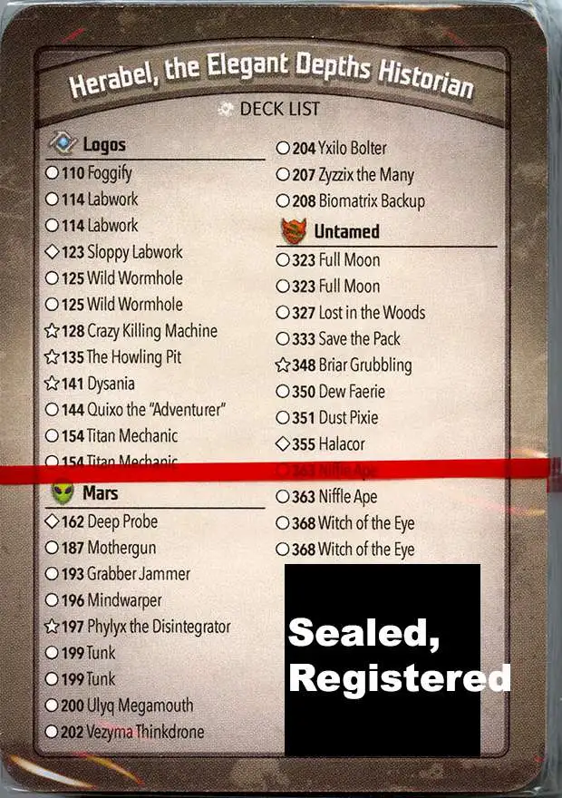 KeyForge Call of the Archons Herabel, the Elegant Depths Historian Archon Deck [REGISTERED] [Wild Wormhole x2, Grabber Jammer, Dust Pixie, Witch of the Eye x2!] [Mint Unopened]