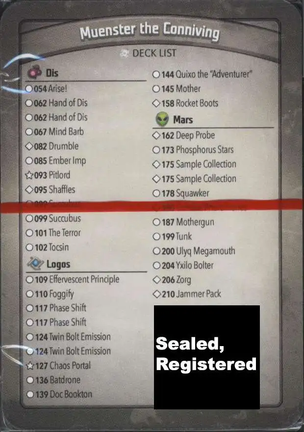 KeyForge Call of the Archons Muenster the Conniving Archon Deck [Registered] [Arise, Phase Shift x2, Mother, Sample Collection x2!] [Mint Unopened]