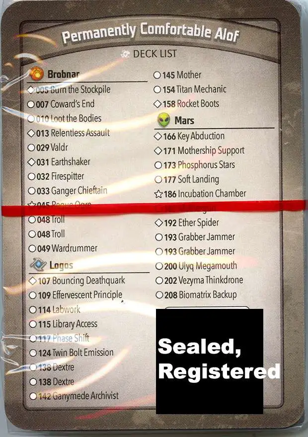 KeyForge Call of the Archons Permanently Comfortable Alof Archon Deck [REGISTERED] [Library Access, Phase Shift, Mother, Key Abduction, Grabber Jammer x2!] [Mint Unopened]