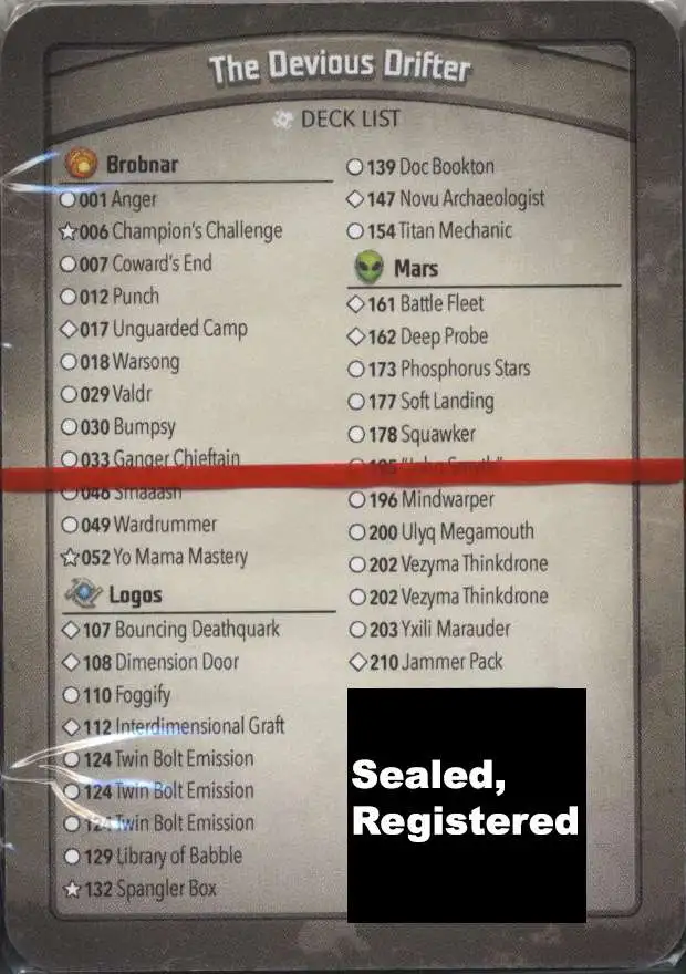 KeyForge Call of the Archons The Devious Drifter Archon Deck [REGISTERED] [Twin Bolt Emission x3, Battle Fleet!] [Mint Unopened]