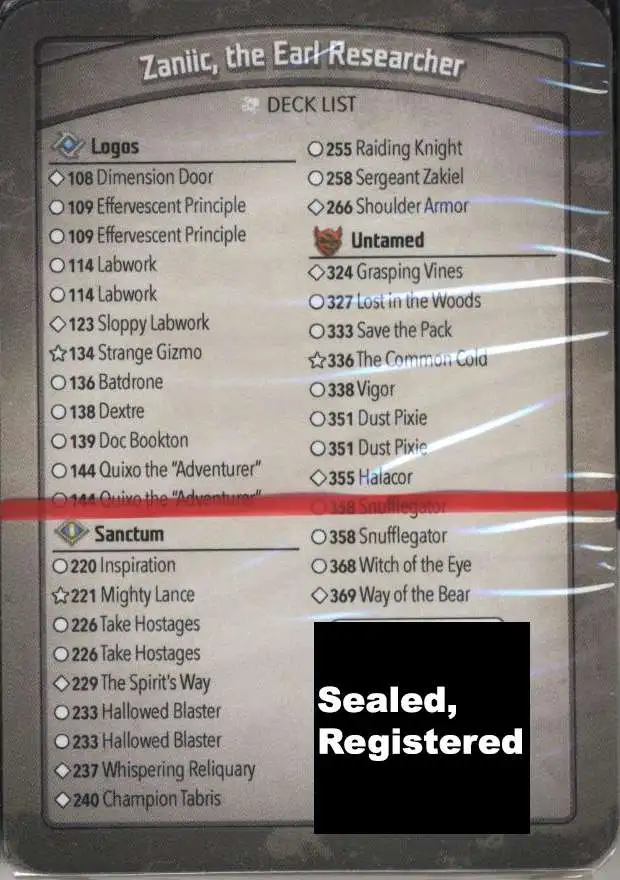 KeyForge Call of the Archons Zaniic, the Earl Researcher Archon Deck [Registered] [Dust Pixie x2, Witch of the Eye!] [Mint Unopened]