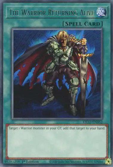 YuGiOh Trading Card Game King's Court Rare The Warrior Returning Alive KICO-EN052