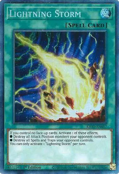 YuGiOh Trading Card Game King's Court Collector Rare Lightning Storm KICO-EN057 YuGiOh Trading Card Game King's Court Collector Rare Lightning Storm KICO-EN057