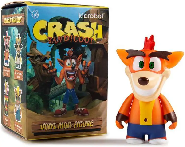 New 2018 Kidrobot Crash Bandicoot Mini Series 3" Vinyl Mini Figure CRASH & AKU 