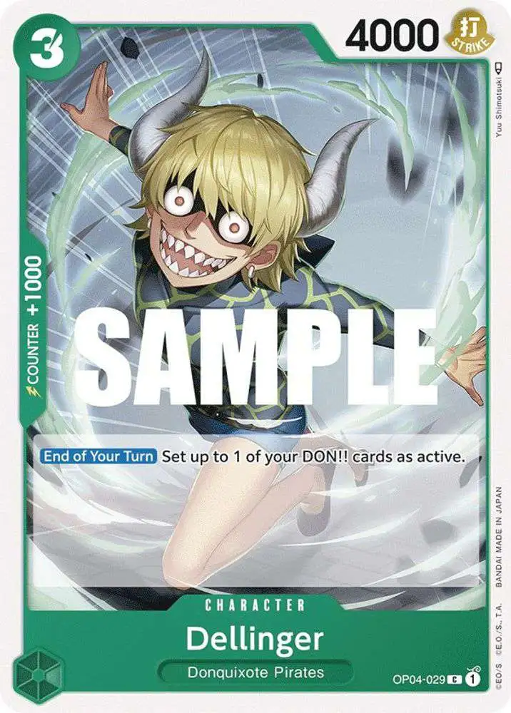 One Piece Trading Card Game Kingdoms of Intrigue Common Dellinger OP04-029