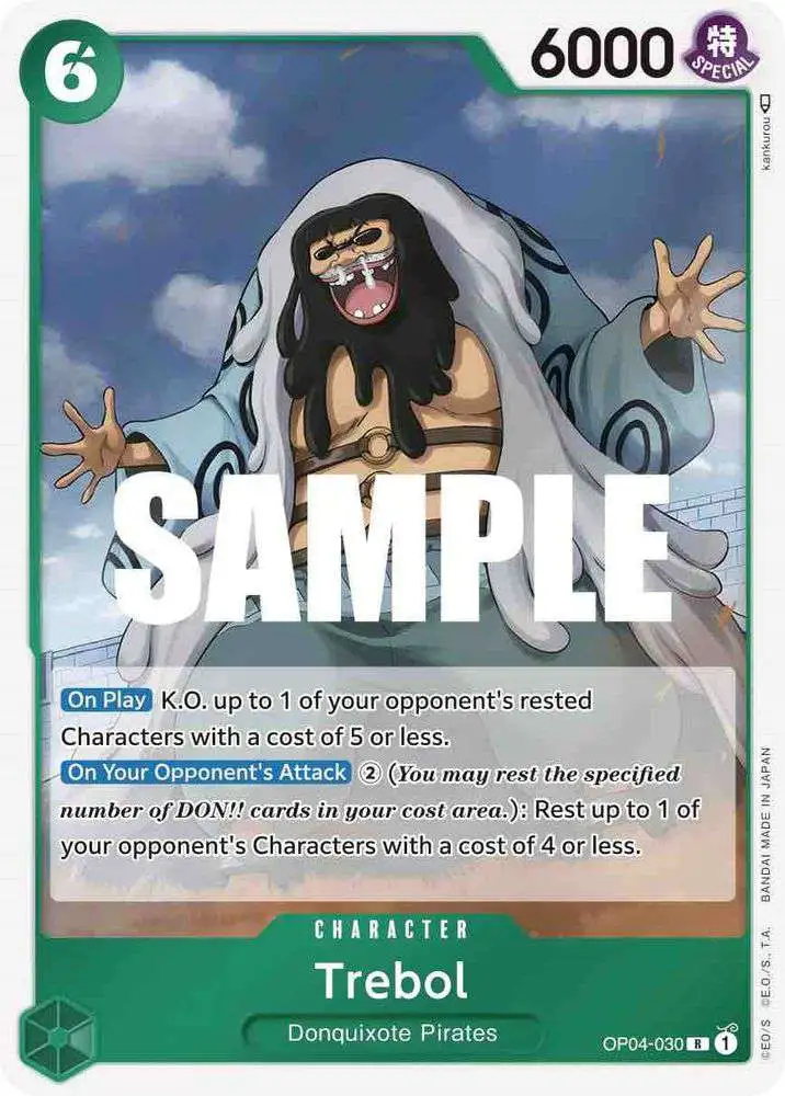 One Piece Trading Card Game Kingdoms of Intrigue Rare Trebol OP04-030