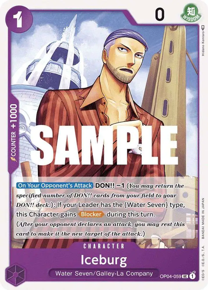 One Piece Trading Card Game Kingdoms of Intrigue Uncommon Iceburg OP04-059