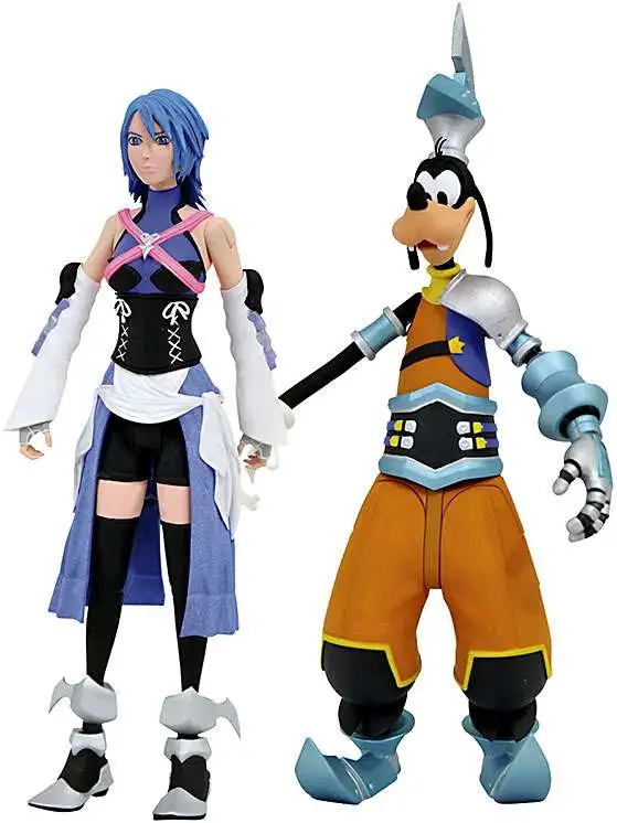 Kingdom Hearts Aqua and Birth By Sleep Goofy Diamond Select Action Figure Set 