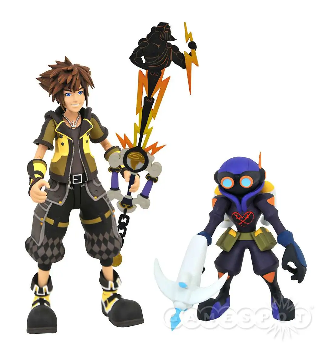 Disney Kingdom Hearts Series 4 Guardian Form Sora & Air Soldier Action Figure 2-Pack [Damaged Package]