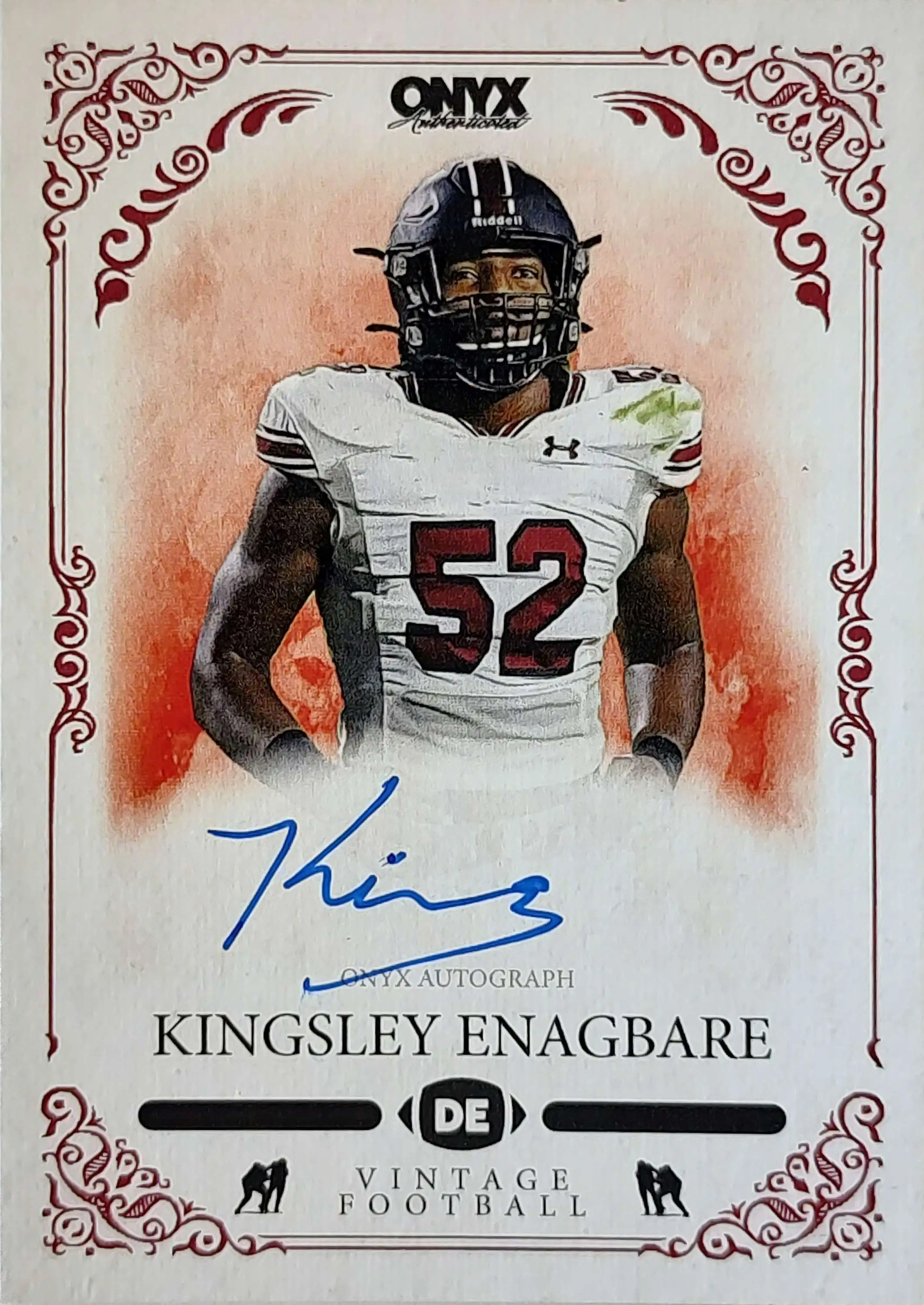 NFL 2022 Onyx Vintage Football Kingsley Enagbare Blue Ink Trading Card VAKE  - ToyWiz