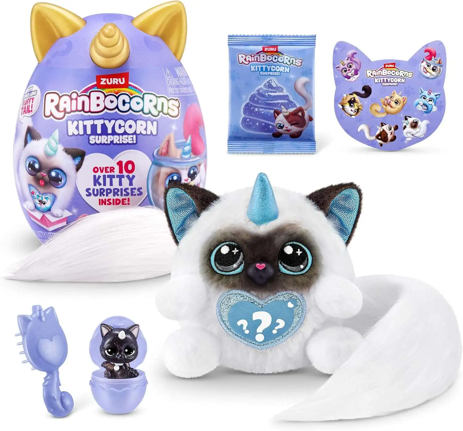 Rainbocorns Kittycorn Surprise Ragdoll Mystery Egg Plush Over 10 Kitty Surprises Inside Zuru Toys ToyWiz