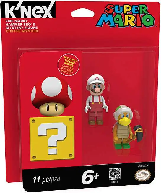 K'NEX Super Mario Hammer Bros, Fire Mario & Mystery Figure 3-Pack [Loose]