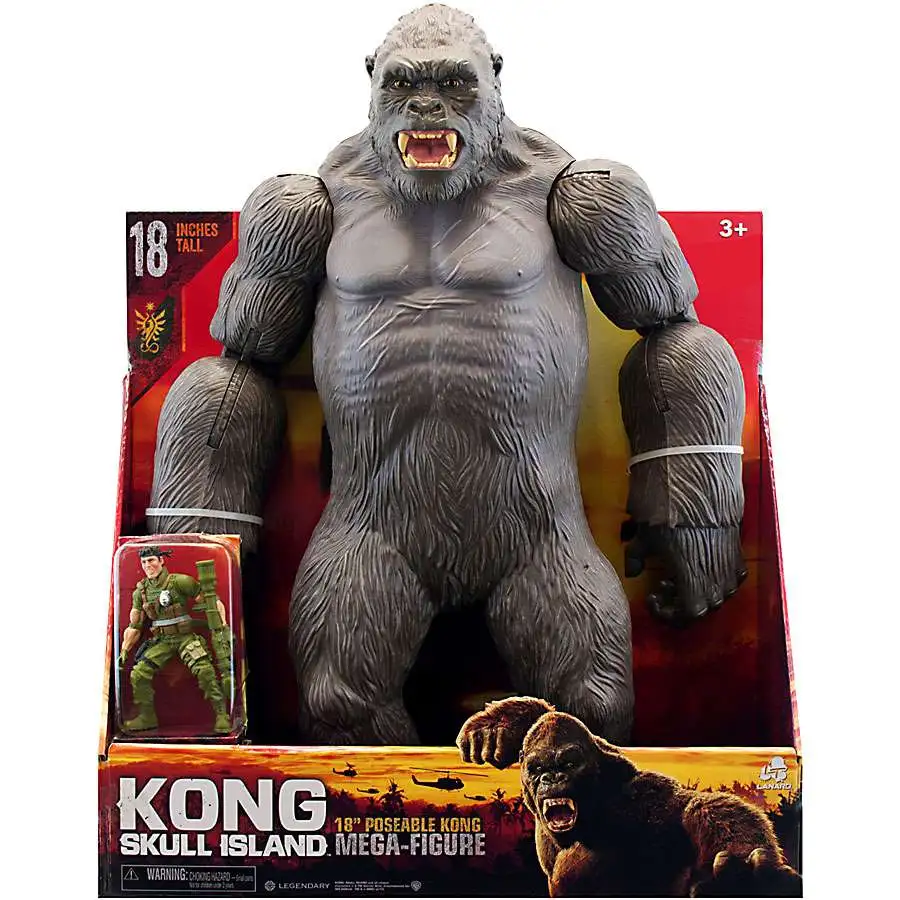 King Kong Skull Island Kong Exclusive 18 Mega Action Figure Poseable Lanard  - ToyWiz