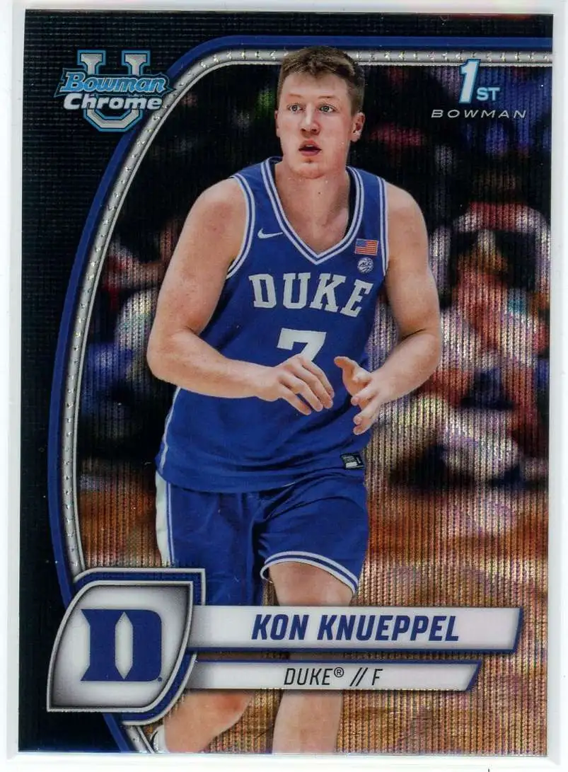 NCAA 2024-25 Bowman U Chrome Basketball Black Wave 1st Bowman Kon Knueppel #48