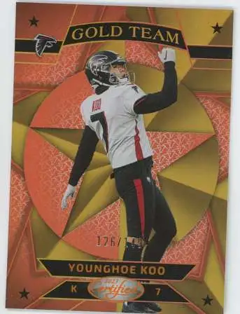 NFL 2023 Panini Certified 126/149 Younghoe Koo GT-19 [Gold Team]