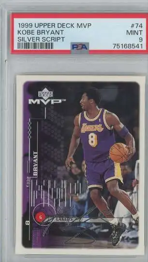 NBA 1999 Upper Deck MVP Kobe Bryant #74 [Silver Script] [PSA 9]