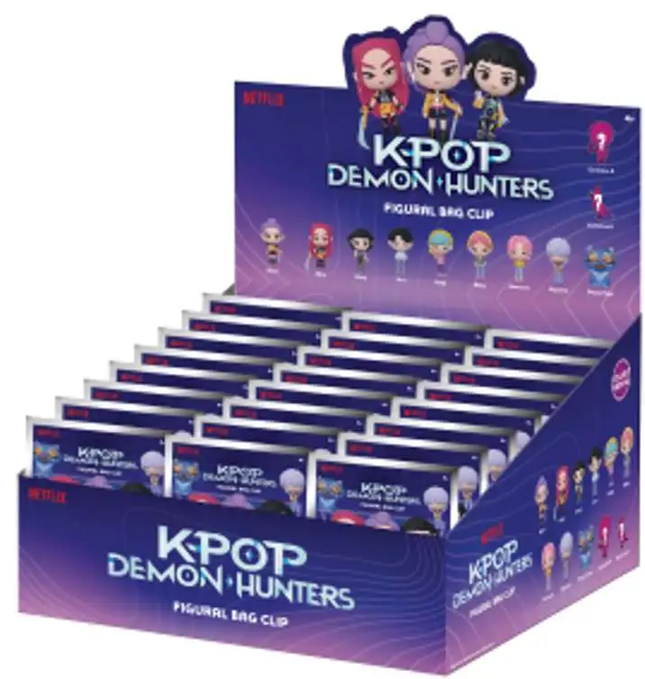 KPop Demon Hunters 3D Figural Foam Bag Clip HUNTRX Mystery Box 24 Packs KPop Demon Hunters 3D Figural Foam Bag Clip HUNTRX Mystery Box 24 Packs