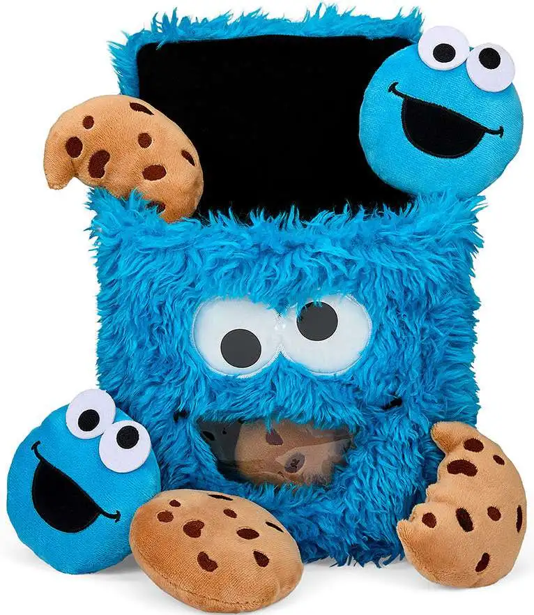 Sesame Street Phunny Cookie Monster Snack Bag 6-Inch Interactive Plush