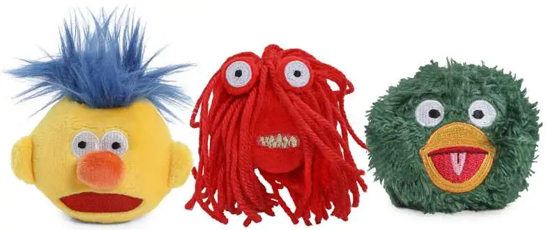 Don't Hug Me I'm Scared Green Duck, Red Guy & Yellow Guy 2.5-Inch Plush Pins 3-Pack (Pre-Order ships January)