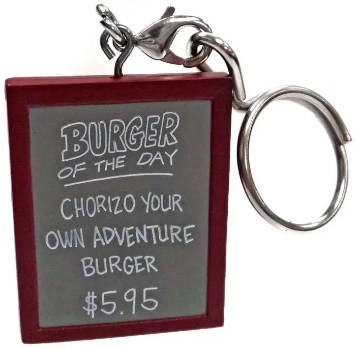 Bobs Burgers Keychain Burger of the Day Sign 2 148 Loose Figure Chorizo