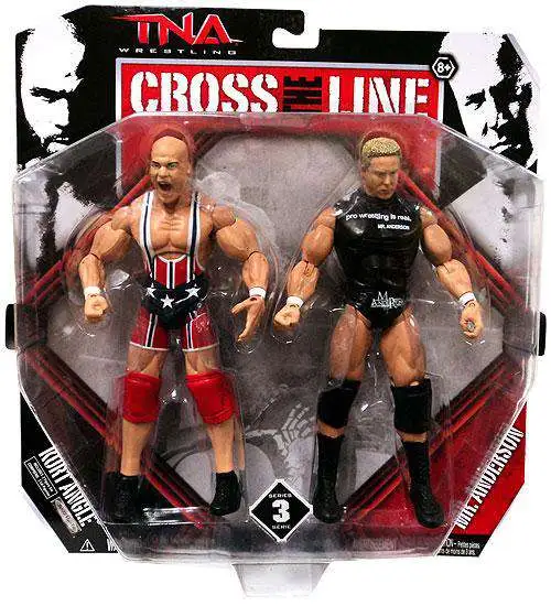 TNA Wrestling Cross the Line Series 3 Kurt Angle & Mr. Anderson Action  Figure 2-Pack