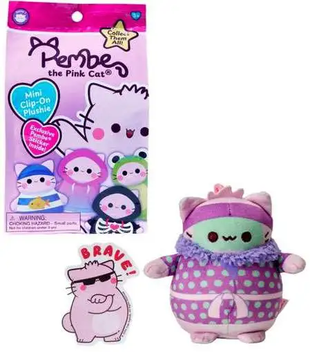 Pembe the Pink Cat Plush Clip-On 4-Inch Mystery Pack [1 RANDOM Figure]