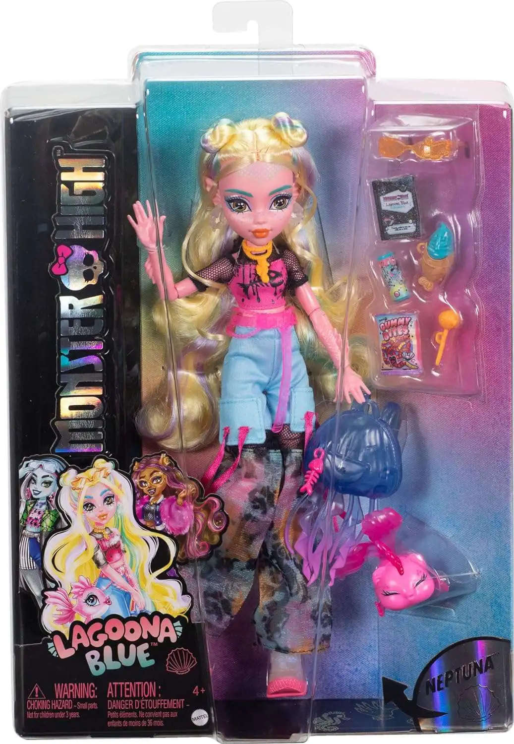 Monster High Lagoona Blue Doll with Neptuna, 2024 Mattel Toys - ToyWiz