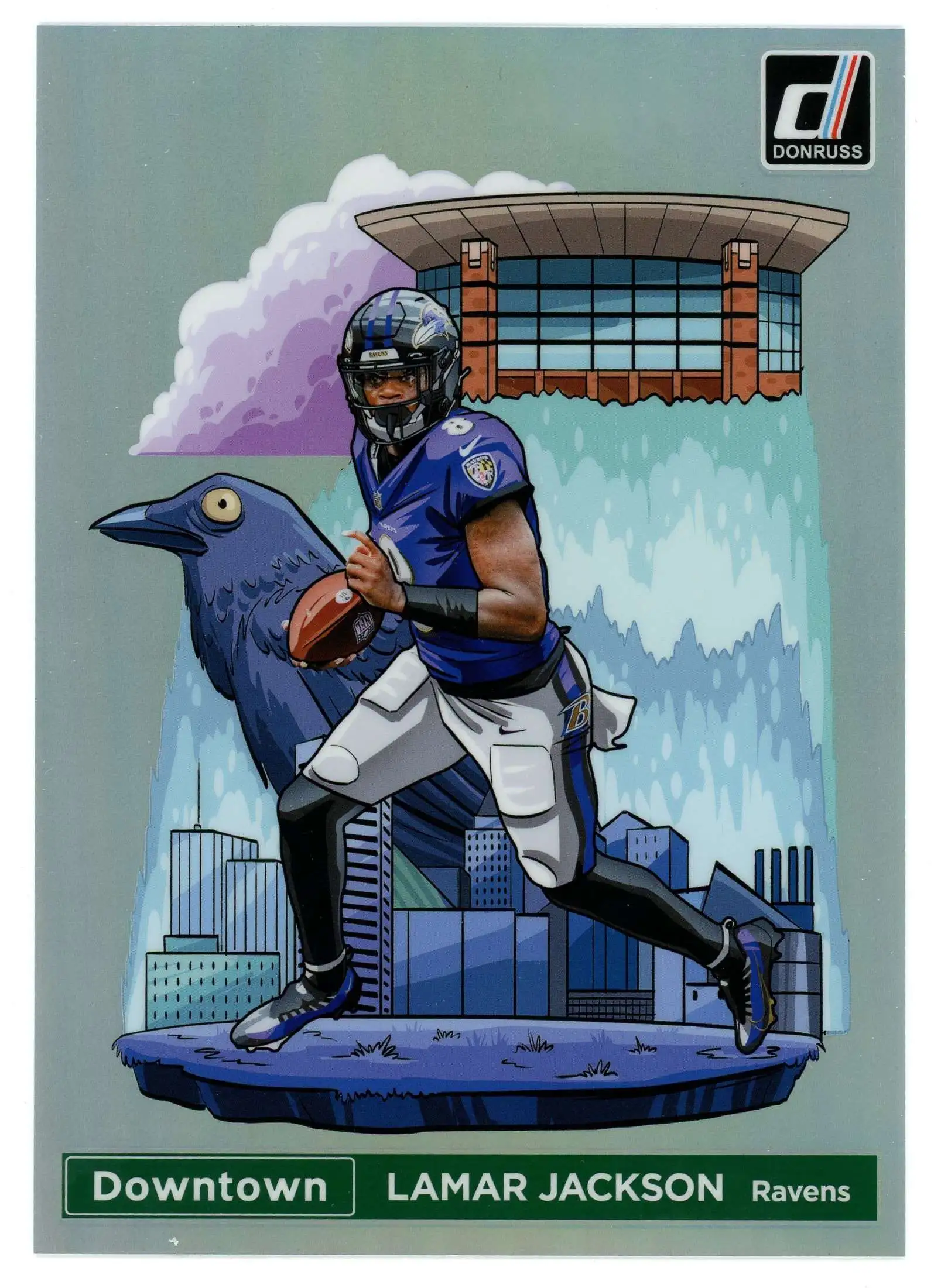 NFL 2024 Panini Donruss Football Oversized Downtown Lamar Jackson #1