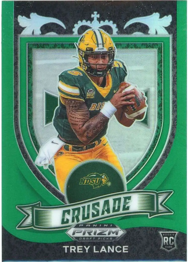 Trey Lance 2021 PANINI PRIZM DRAFT CRUSADE ROOKIE RC #164 NDSU BISON!