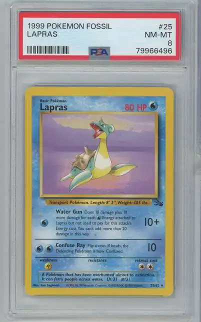 1999 POKEMON FOSSIL outlet LAPRAS #25 RARE 1ST EDITION NON HOLO