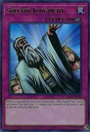 YuGiOh Lost Art Promo Ultra Rare Solemn Judgment LART-EN014