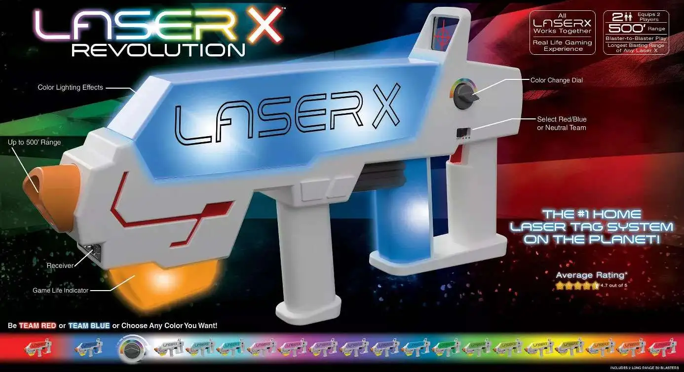 Laser X Revolution Laser Tag Double Blaster 2 Player Set 300ft Range New 