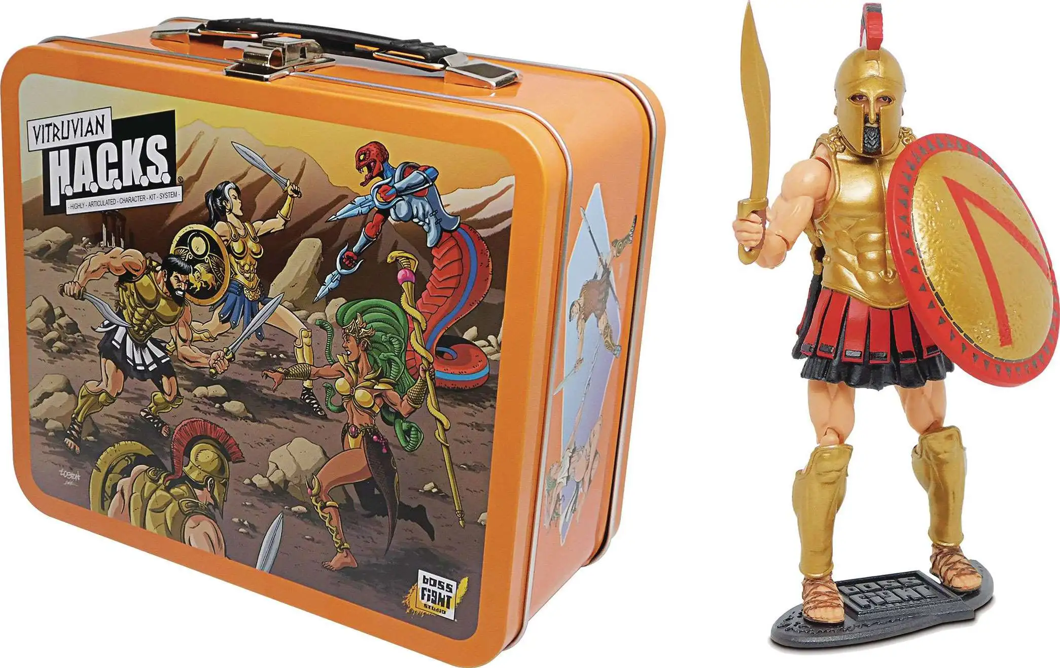 Vitruvian H.A.C.K.S. King Leonidas Action Figure & Lunchbox