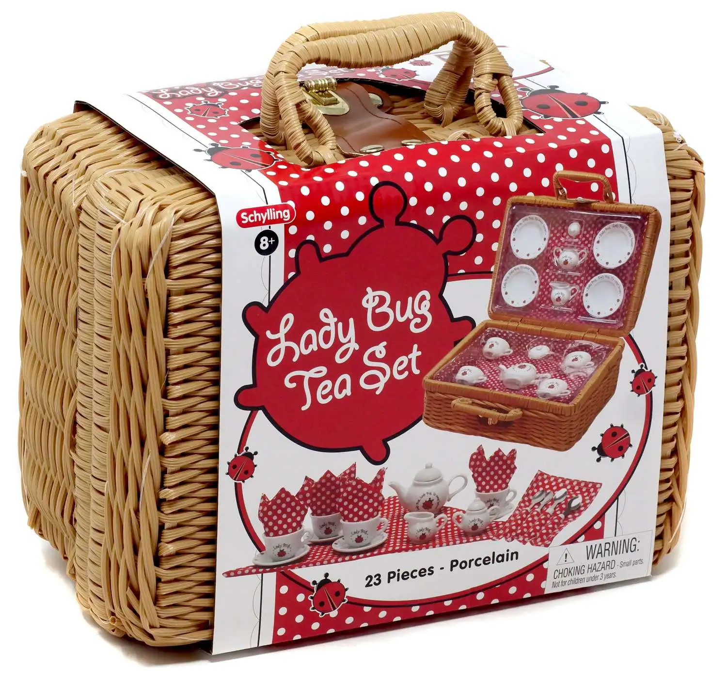 Lady Bug Tea Set Basket Play Set