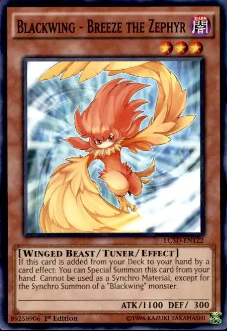 YuGiOh YuGiOh 5D's Legendary Collection Mega Pack Common Blackwing - Breeze the Zephyr LC5D-EN122