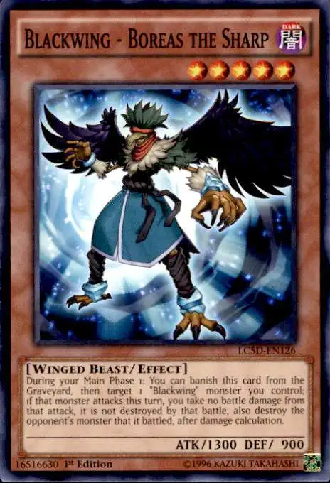 YuGiOh YuGiOh 5D's Legendary Collection Mega Pack Common Blackwing - Boreas the Sharp LC5D-EN126