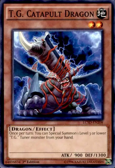 YuGiOh YuGiOh 5D's Legendary Collection Mega Pack Common T.G. Catapult Dragon LC5D-EN208