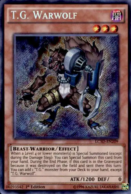 YuGiOh YuGiOh 5D's Legendary Collection Mega Pack Secret Rare T.G. Warwolf LC5D-EN209