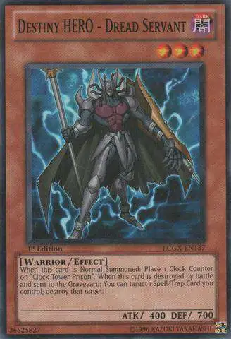 YuGiOh GX Trading Card Game Legendary Collection 2 Common Destiny HERO - Dread Servant LCGX-EN137