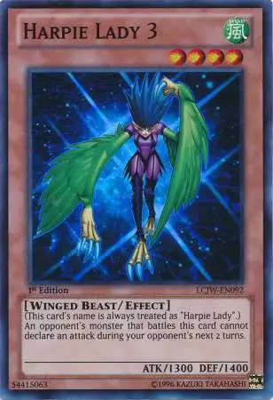 YuGiOh Trading Card Game Legendary Collection 4: Joey's World Super Rare Harpie Lady 3 LCJW-EN092