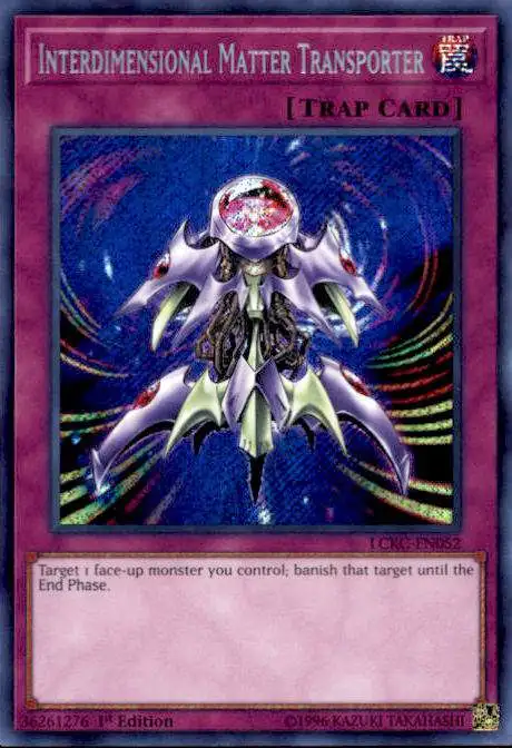 YuGiOh Trading Card Game Kaiba Legendary Collection Secret Rare Interdimensional Matter Transporter LCKC-EN052