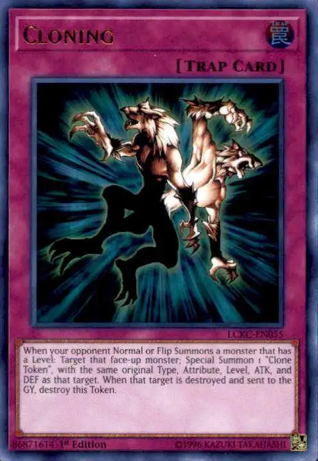 YuGiOh Trading Card Game Kaiba Legendary Collection Ultra Rare Cloning LCKC-EN055