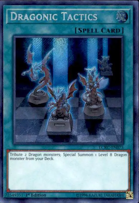 YuGiOh Trading Card Game Kaiba Legendary Collection Secret Rare Dragonic Tactics LCKC-EN073