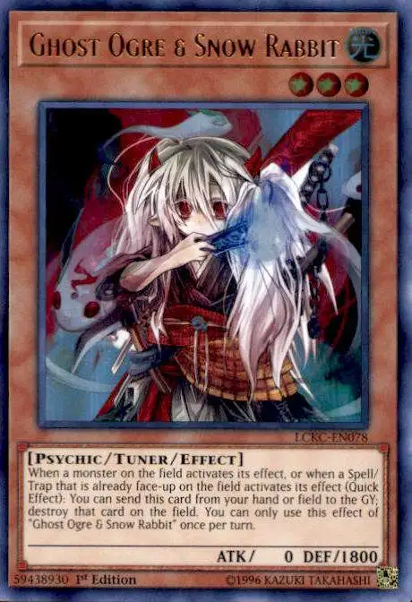 YuGiOh Trading Card Game Kaiba Legendary Collection Ultra Rare Ghost Ogre & Snow Rabbit LCKC-EN078